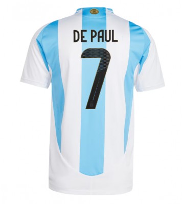 Argentina Rodrigo De Paul #7 Hemmatröja Copa America 2024 Kortärmad